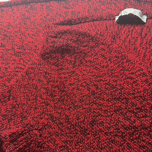 Zara Red A-Line Mock Neck Long Sleeve Dress - Picture 7 of 8